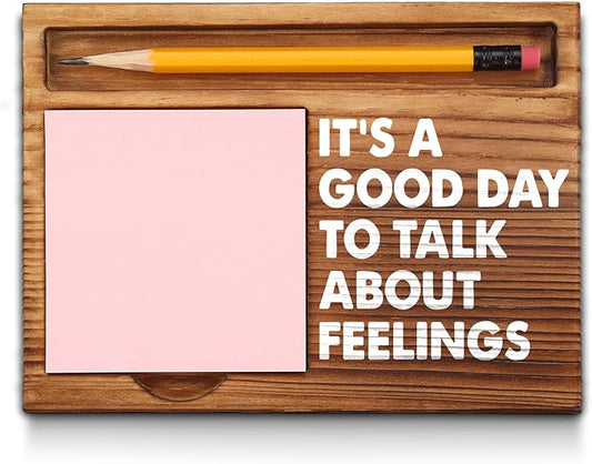 akeke Funny Sticky Note Holder Gifts for Guidance Counselor, Mental Health, Speech Therapy, Social Worker, School Counselor Desk Self-Stick Note Pad Holders GSH16