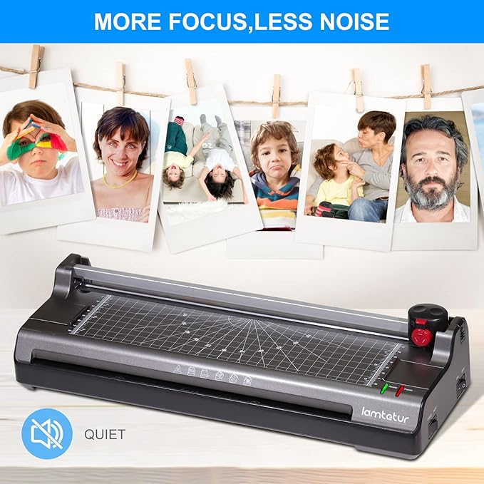 Thermal Laminator Machine 11X17 with 70 Laminating Sheets for Office Home School Teacher Use,13inch Hot&Cold Laminating Machine for A3/A4,Lamination Machine with Paper Cutter, Corner Rounder