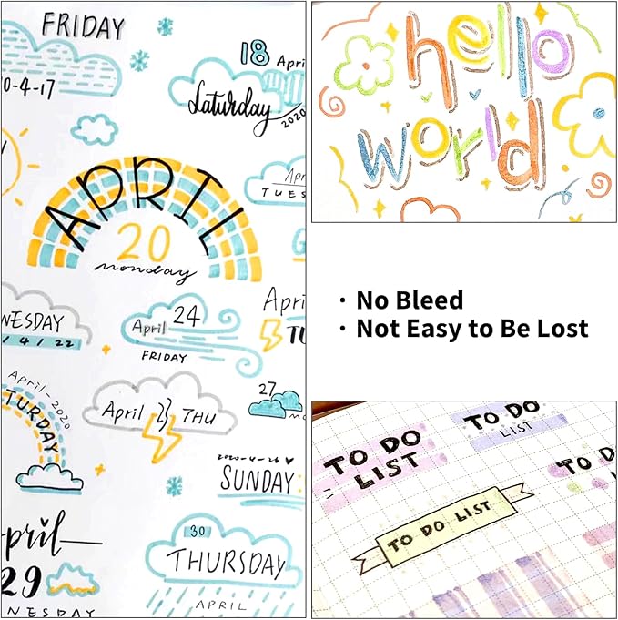 6 Pack Bright Cute Highlighters Set, 5 Fluorescent Colors,2pcs of yellow,Chisel Tip, No Bleed Bible, Quick Dry Ideal Highlighter Set great for Organizing And Coloring School Supplies