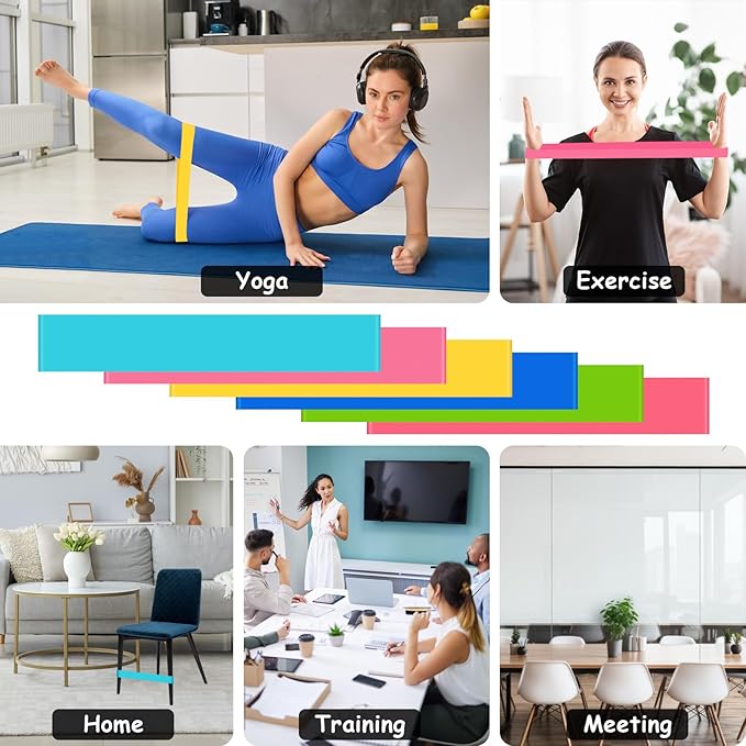 6 Pack Chair Bands for Kids with Fidgety Feet, ADHD Tools for Kids, ROOKEA Sensory Room Must Haves for Adhd Kids Fidget Chair Bands Autism Classroom Must Haves ADHD Tools for Classroom Home Chairs