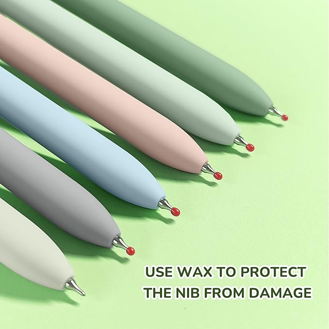 UIXJODO Gel Pens, 6 Pcs Black Ink Pens for Women, 0.5mm Fine Point Smooth Writing Pens, High-End Series Retractable Pens for Journaling Note Taking (6 Pcs Gold Morandi)