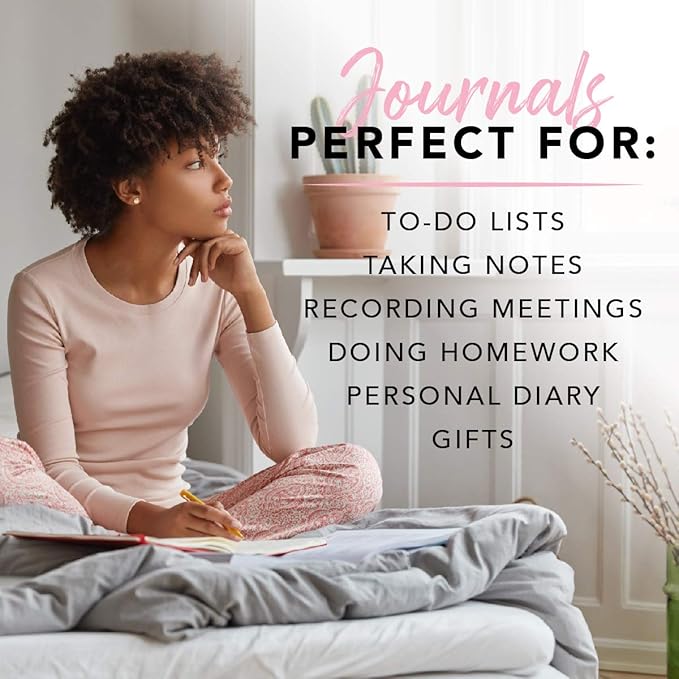 Graphique Hardbound Journal, Dog Pattern Design – 160 Ruled Pages, Dogs with Pink Background on the Cover, 6.25" x 8.25" x 1" – Perfect for Taking Notes, Lists and More