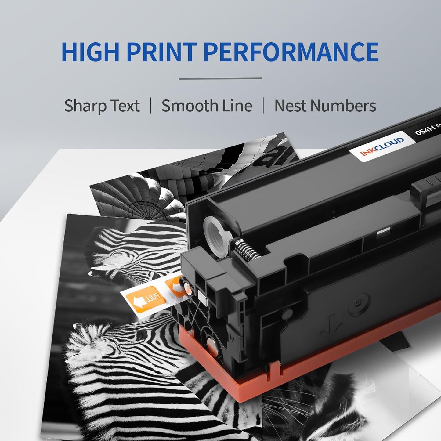 INKCLOUD 054H Black Toner 2-Pack with Chip Compatible Canon 054H 054 Black Toner Work with Canon Color ImageClass MF644Cdw MF642Cdw LBP622Cdw MF642c MF641cw Printer (Black, 2-Pack)