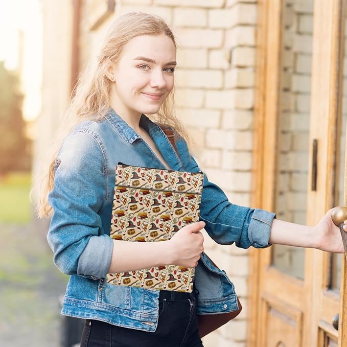 Magic Stuff Magic Owl Book Sleeve Book Cover Book Lovers Gifts Book Club Gifts Wizard Book Protector Book Gifts for Readers Women Her Magic Movie Fans Bibliophile Bookworm Graduation Birthday Gifts