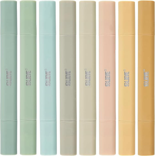 BLIEVE- Aesthetic Bible Highlighters No Bleed Through Assorted Colors, Cute Highlighter Dual Tip For Journaling Supplies And School Accessories, Bible Highlighters And Pens No Bleed (BOHO EARTH)