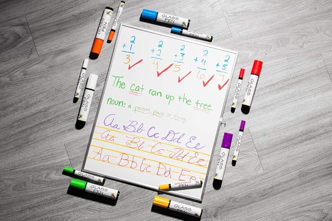 Glass Pen Window Marker: Liquid Chalk Markers for Glass, Car Marker or Mirror Pen with Washable Paint - Graduation Car Windows, Storefront Window, Wedding, Parade, Party & Holiday (Pink, Fine Tip)