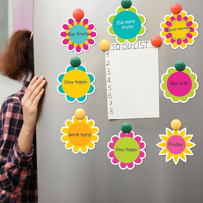 48 Pieces Spring Flowers Sticky Notes Cute Florals Notes Pads Self-Adhesive Colorful Flowers Sticky Memo Notes for School Office Home Supplies Students Teachers Present