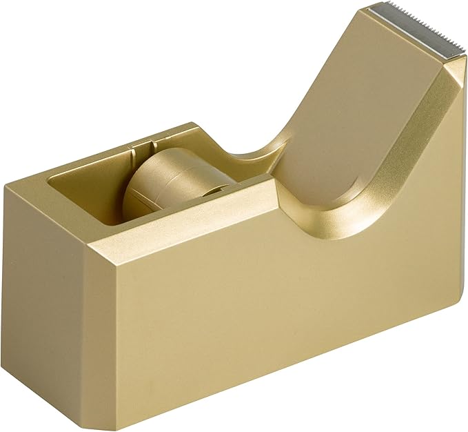 JAM PAPER Colorful Desk Tape Dispensers - Gold - Sold Individually