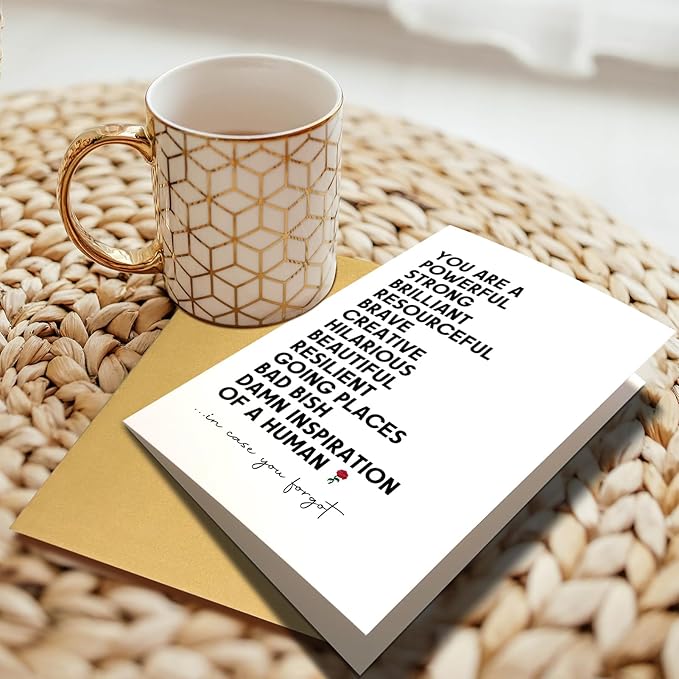 Chenive Funny Encouragement Card for Women, Affirmation Card, Motivational Card, New Job Card, Promotion Card, You Are An Inspiration of A Human In Case You Forgot JCCNB253