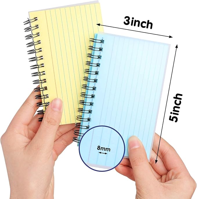 Koogel 400 Pieces Multicolor Index Cards, 3x5 Inches Ruled Index Cards Sprial Note Taking Paper in Multiple Colors for School, Learning, Memory, Recipe, Memo Scratch Pad, DIY Greeting Card