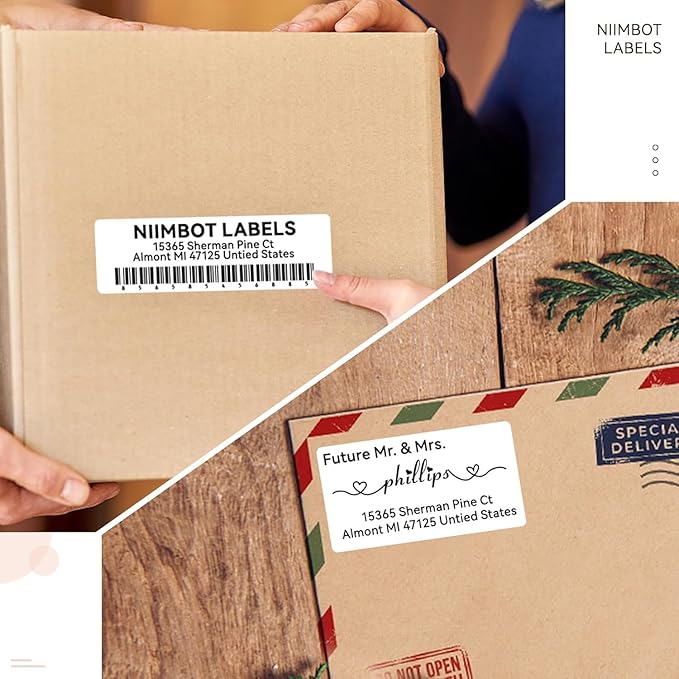 Storage Bin Labels for NIIMBOT B1 B21 B3S, 1.57'' x 1.18'' (40x30mm) Kitchen Labels for Containers, Waterproof, Oil-Proof and Tear-Proof Thermal Printer Labels