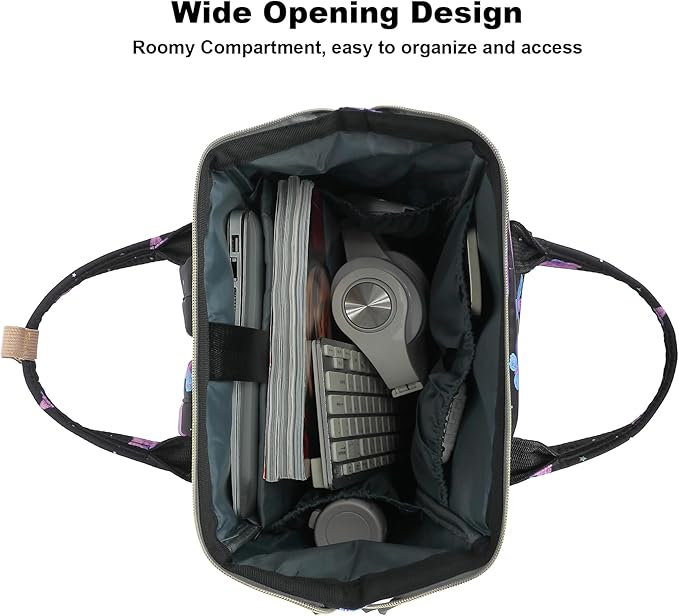 Butterfly Laptop Backpack College School Backpack Bookbags Nurse Backpacks Travel Bags for Women Girls Fits 15.6 Inch Notebook