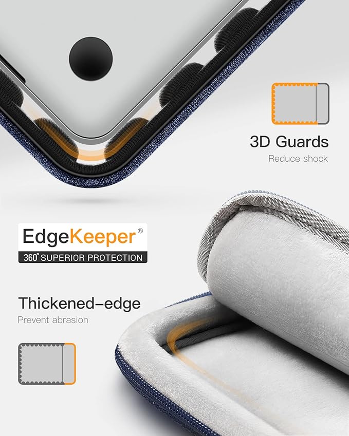 Inateck 360° Protective Laptop Bag with Accessory Bag, Compatible with 14-inch MacBook Pro/Max M4 M3 M2 M1 2021-2024, Blue