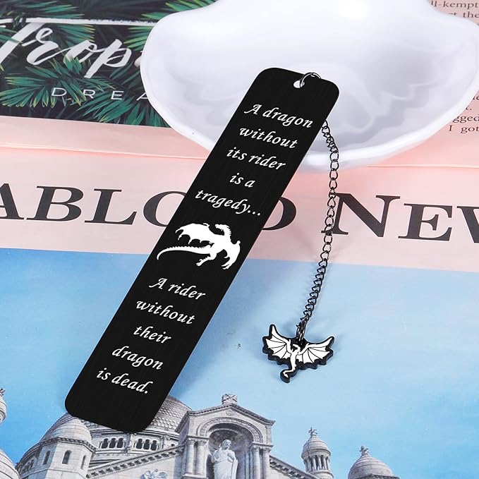 Dragon Merch for Women Men Dragon Bookmark for Him Her Fantasy Bookmark for Teen Girls Cool Book Marker Gift for Book Lover Book Fans Book Accessories Birthday Gift for Book Nerd Novel Gift