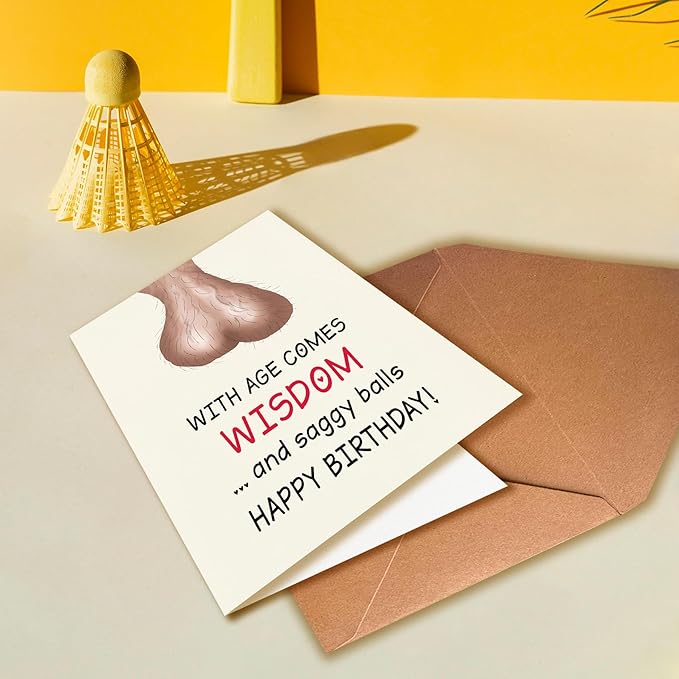 Funny Rude Adult Themed Perfect for Birthdays, Funny Anniversary Card for Husband and Boyfriend, Witty Joke Best Wishes Celebration Card, Perfect for Friends, Family, Spouse