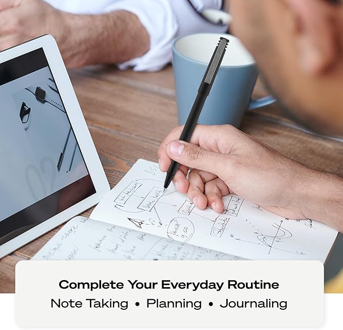 uni-ball Roller Ball Stick Pens, 0.5 mm Micro Tip, Red, Pack of 12