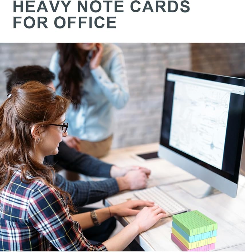 Colored Index Cards 4x6 Inch - 160 Pack, Ruled Index Flash Cards for Studying, Lined Index Note Cards 4 x 6 with Colorful, Heavy Colored Flashcards 4x6 Notecards for Office, Home and School Supplies