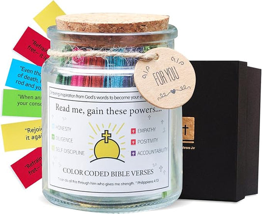 The Hope Jar Bible Verses,Read Me When Bible Verses Jar for Emotions and Feelings, for Mom,Daily Motivational Scripture Prayer Hope Jar,Christian Gifts for Women (Bible Jar of Virtues)