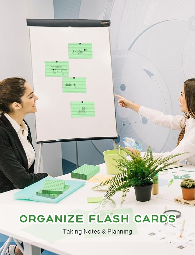 Green Index Cards 3x5 Ruled Note Cards, 200 PCS Lined Index Cards Flashcards, 180 GSM Heavyweight Notecards 3x5 Lined Flash Cards for Studying School Notes Taking, 3 x 5 Index Card Ruled Study Cards