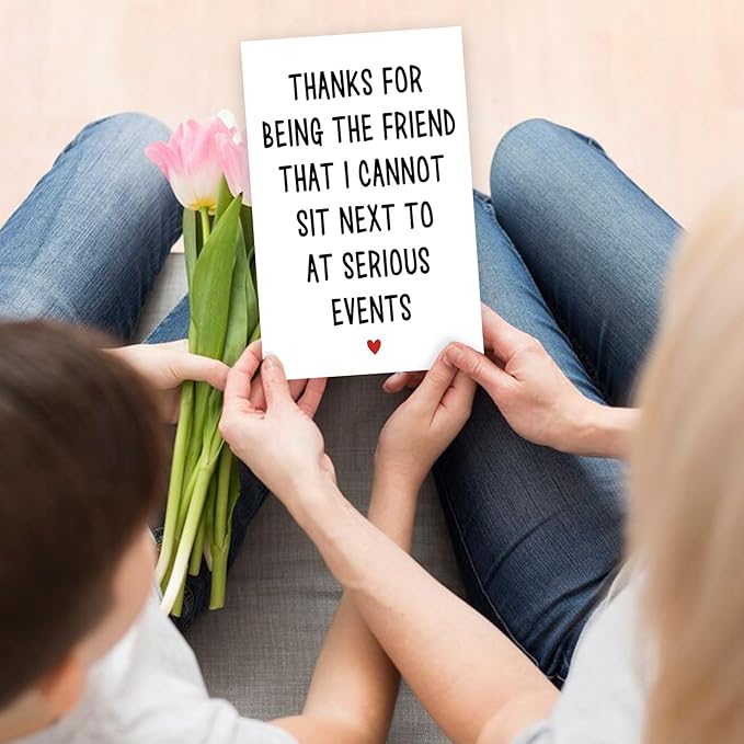 Funny Best Friend Birthday Card for Men Women, Good Ideal Gift for Him Her, Happy Friendship Birthday Card, Touching Bestie Appreciation Card