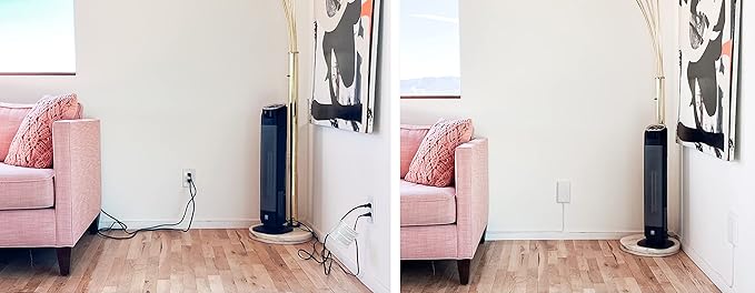 Sleek Socket Original & Patented Ultra-Thin Outlet Concealer with Cord Concealer Kit, Flat Extension Cord with Multi Outlets Power Strip, Ideal for Home Improvement, Hide Bulky and Messy Cords