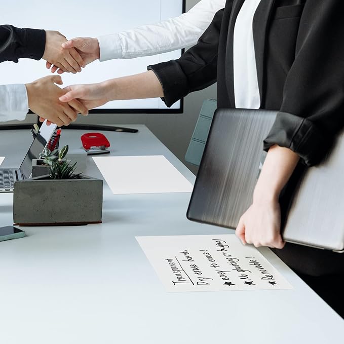 Dry Erase Board Sticker- Whiteboard Stickers-5.82''x8.27'' Removable Dry Erase Sheets- Fridge Magnetic Paper Alternatives for Desk/Refrigerator/Door/Home/Office/Classroom (White-6Pcs)