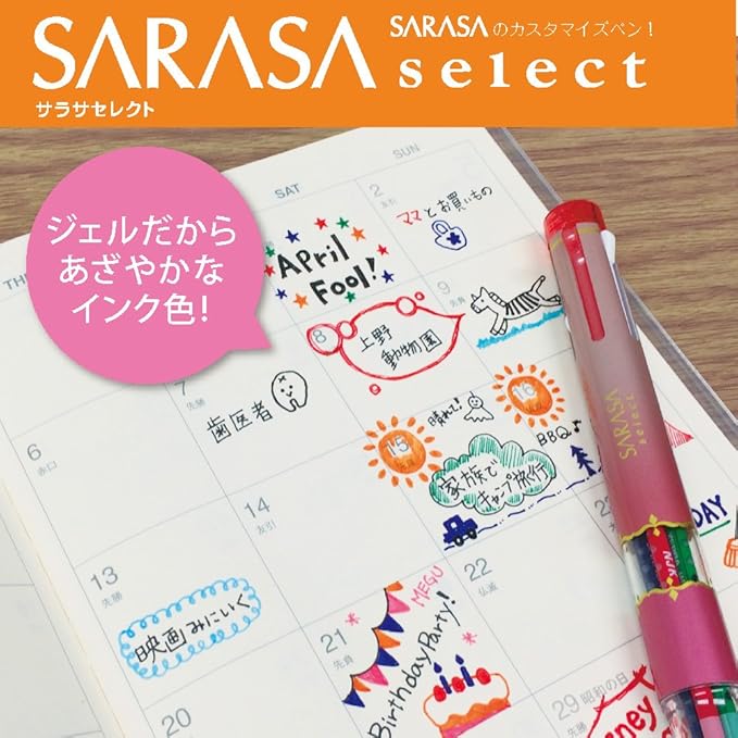 Zebra Sarasa Select B-RNJK5-BG Ballpoint Pen Refills, Sarasa NJK-0.5 Core, Blue Green, 10 Pieces