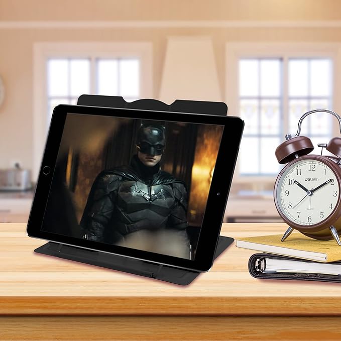 Metal Book Stand - Adjustable Book Holder for Reading (Full Black)