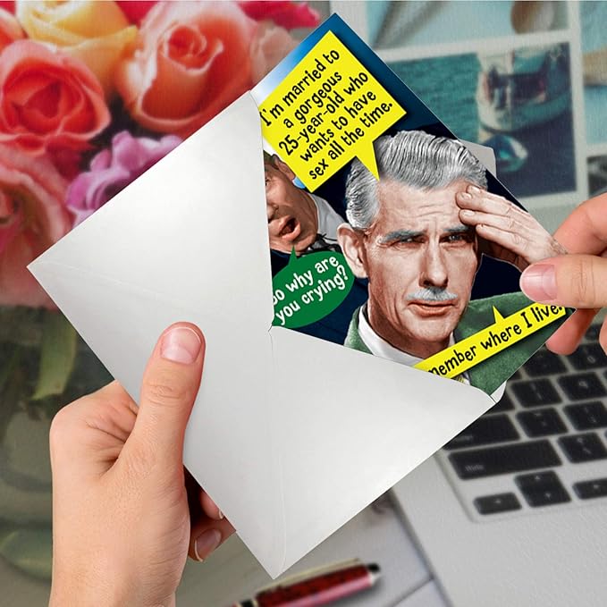 NobleWorks - Hilarious Birthday Greeting Card with 5 x 7 Inch Envelope (1 Card) Bday-Sex-All The Time C6352BDG