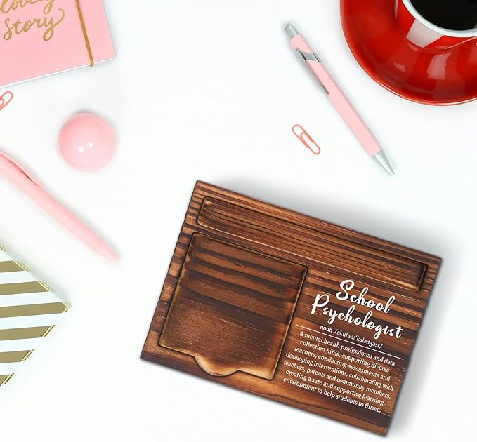 School Psychologist Gifts for Women, School Psychologist Office Gift, Thank You Gifts for School Psychologist, Funny Desk Signs for School Counseling Office Desk Self-Stick Note Pad Holders SD128