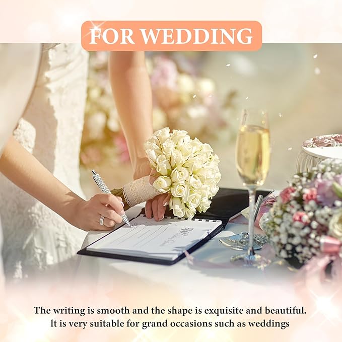 20Pcs Rhinestone Metal Ballpoint Pens Bling Pens Bulk Fancy Sparkly Crystal Diamond Pens Press Retractable Black Ink 0.7mm For Women Office Meeting Birthday Supplies Wedding Gifts(20colors)