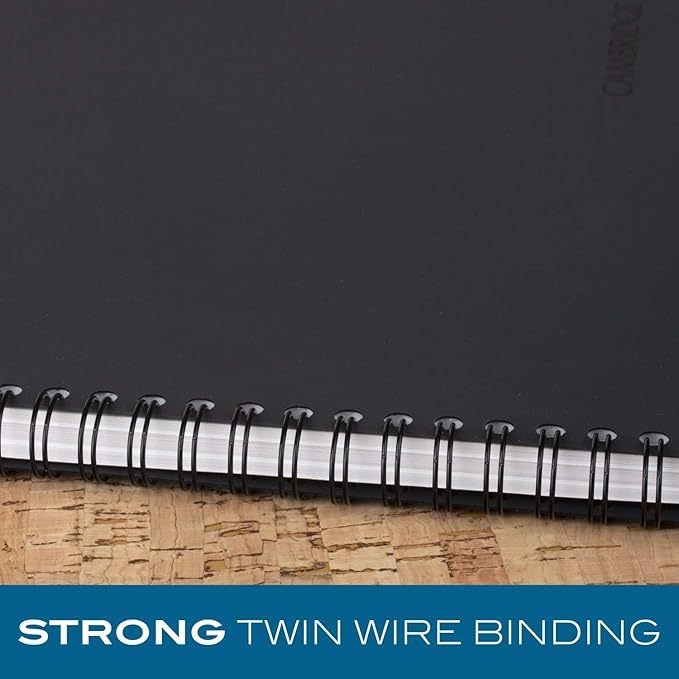 Cambridge Business Notebook, Legal Ruled, 5" x 8", Small, Wirebound, 80 Sheets, Black (06074) (Pack of 2)