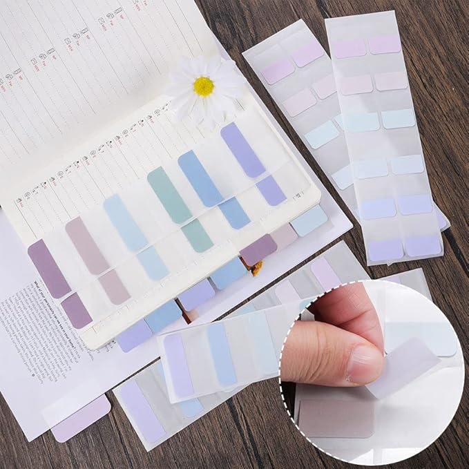 360 Pcs Sticky Index Tabs, Colored Book Sticky Tabs for Notebooks, Repositionable Page Tabs for Notebooks File Classification,12 Colors (1 Inch, 1.8×1 Inch)