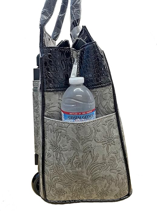 JKM and Company Alligator Compatible With Computer iPad, Laptop Tablet Rolling Tote Bag Briefcase Carryall Bag