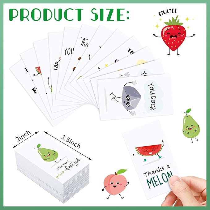 Yeaqee 240 Pcs Employee Appreciation Kudos Cards Funny Blank Back Motivational Card Encouragement Thank You Note Recognition Card for Teacher College Affirmation Gift(Punny2)