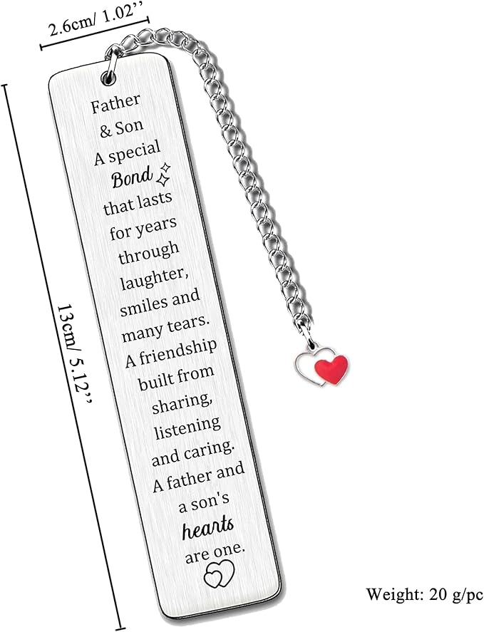 Daddy Bookmarks Fathers Day Appreciate Gift Man Bookmarker Father Son A Link Can Never Be Undone Birthday Present Dad Retirement Family Love Quotes Keepsakes Christmas Thanksgiving Book Accessory
