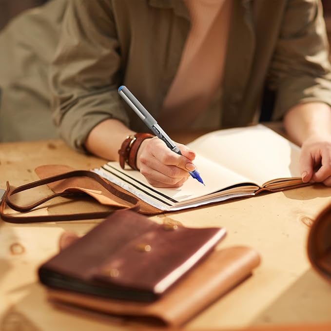 EYEYE Multicolor Rollerball Pens 0.7mm, 6 Assorted Colors Roller Ball Pen Medium Point Quick Dry, Liquid Ink Pen Fine Point Smooth Writing Pens for Journaling, Note Taking, Office, Doodling & Gifts