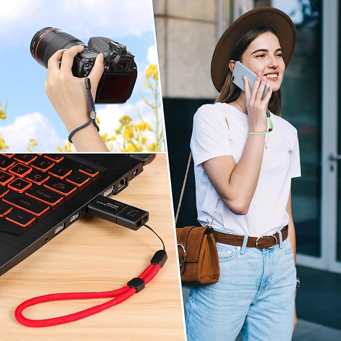 Hand Wrist Strap Lanyard, Adjustable Nylon Colorful for Mobile Phone, Camara, USB Flash Drive, ID Name Tag Badge