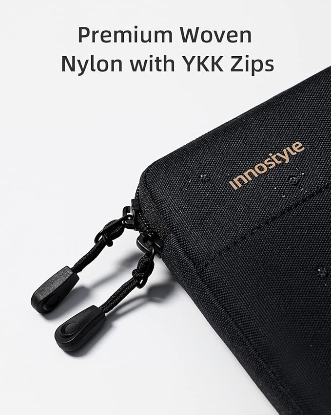 Protective 13 Inch Laptop Sleeve for 13 13.3 MacBook Air/Pro, 13 HP Dell Lenovo Asus Notebook - Shockproof, Water-Resistant with Accessory Pocket (Black, 13 inch)