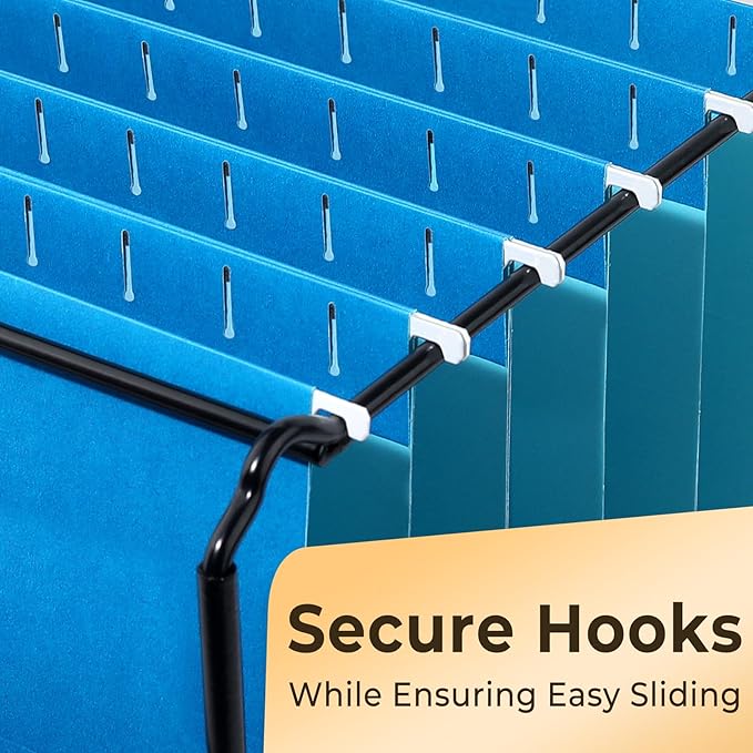 SUNEE Hanging File Folders Legal Size, Blue File Folders 25 Pack 1/5-Cut Tabs, Stay Organized for Your Home and Office Bulk File and Documents