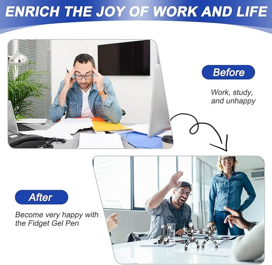 Cool Fidget Gel Pens Gifts - Unique Birthday Gifts for Men, Funny Gifts for Teen Boys Gifts for Kids, Novelty Christmas Stocking Stuffers Gadget for Him, Easter Adult Gifts Idea, Fathers Day Dad Gifts