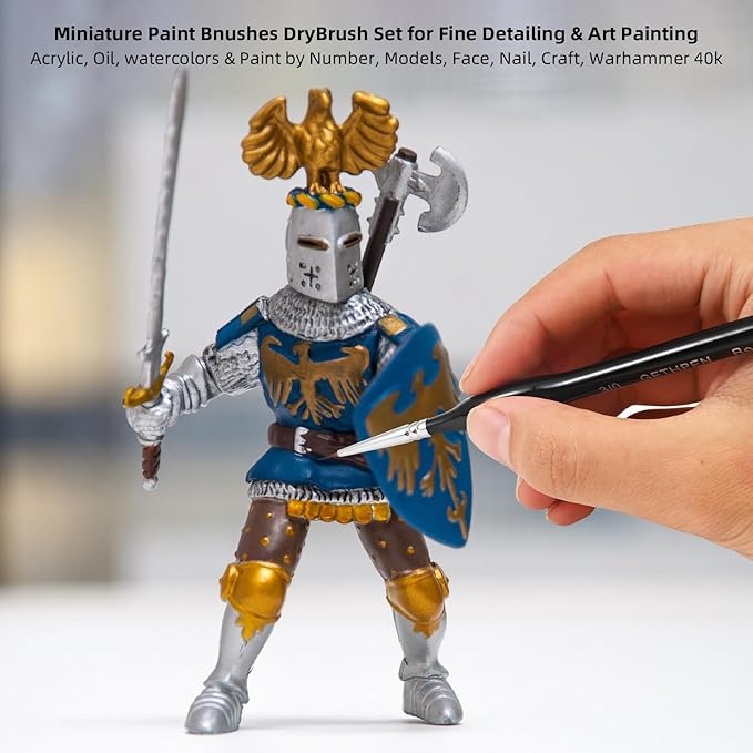 Detail Paint Brushes Set,15pcs Miniature Paint Brushes for Fine Detailing, Art Painting, Micro Detail Paint Brush for Acrylics,Oils, Watercolors,Paint by Number,Models,Face, Nail,Craft,Figurine,40k