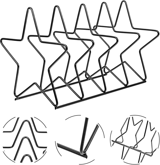 Zerodeko Desktop Organizer Book Holder Vinyl Record Storage Holder Star Shaped Magazine File Storage Desktop File Folder Holder for File Magazine Vinyl Record Desktop Organizer Book Holder