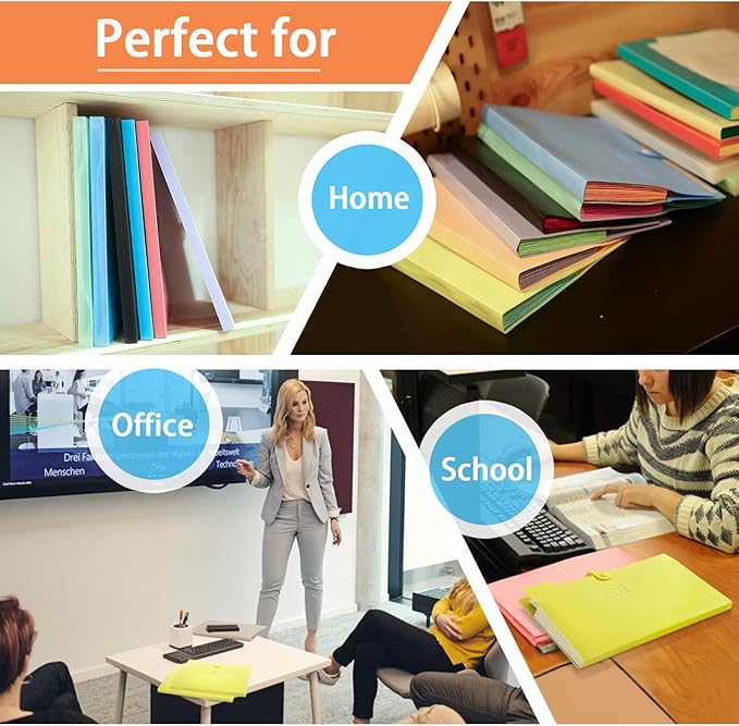 SKYDUE Folder, Accordion Document Organizer, Letter A4 Paper Expanding File Folder Pockets (1, Banana)