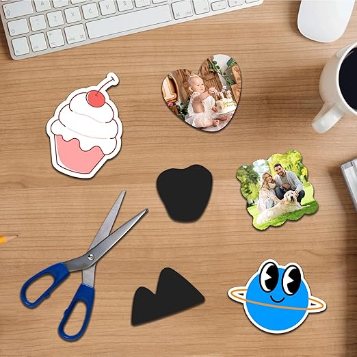 Non Adhesive Magnetic Sheets,5''x7'' 6PCS,Plain Magnets Sheets,Flexible Magnetic Sheets for Craft&Dies Storage,Making Fridge Magnets,Flexible,Adhesive,Printable Magnet Sheets