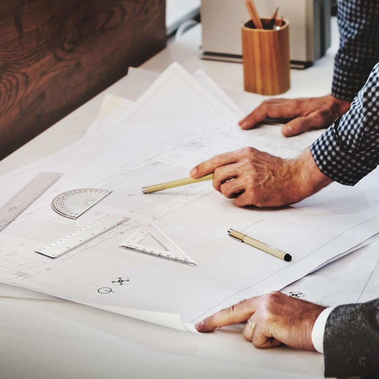 Tenare 288 Pcs Plastic Clear Math Set Includes Protractor Triangle Rulers 12 Inch 6 Inch Straight Geometry Math Transparent Ruler Measuring Tool for School Office Home Supplies