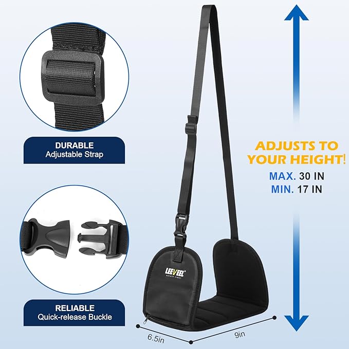 Foot Hammock for Plane Travel,Portable Airplane Foot Rest with Memory Foam and Hardboard,Adjustable Airplane Foot Hammock,Airplane Travel Essentials (Storage Bag Packaging)