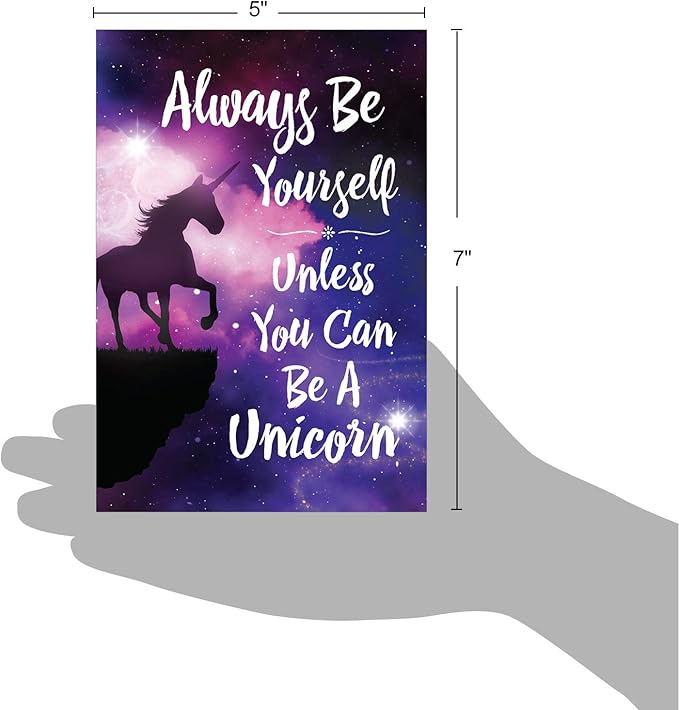 NobleWorks - Funny Happy Birthday Card with Envelope - Colorful Humor Card, Greeting Note - Be A Unicorn C6893BDG