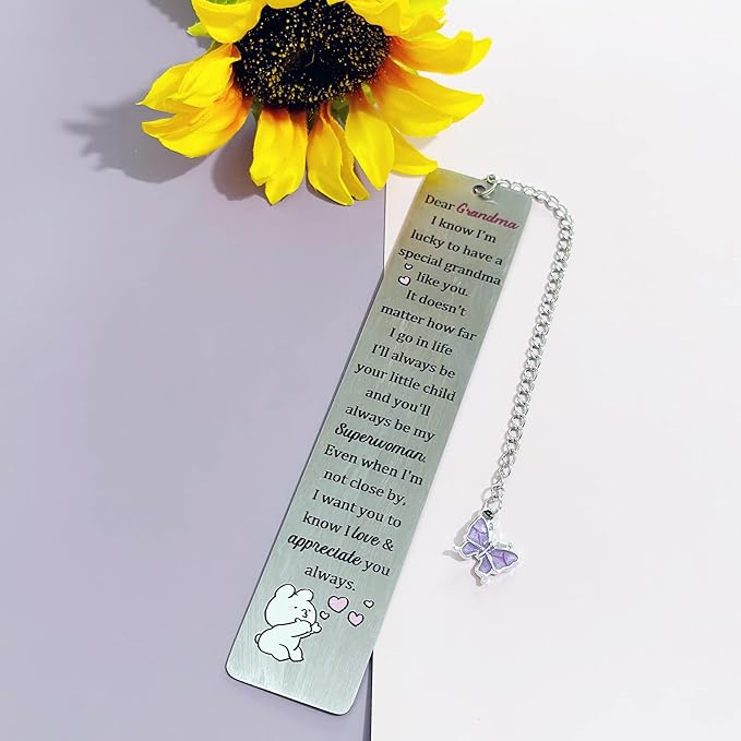 Grandma Bookmarks Mothers Day Gifts Bookmarker Grandmother My Greatest Superwoman Birthday Present Retirement Appreciate Keepsakes Christmas Thanksgiving Women Family Love Quotes Book Accessory Cute
