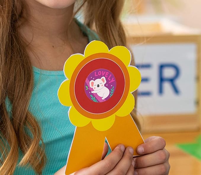 Reward Stickers for Kids by Sweetzer & Orange - 1008 Decals for Kids, 9 Assorted Designs, 1 Inch Incentive Labels - Teacher Supplies for Classroom, Potty Training and Motivational Chart